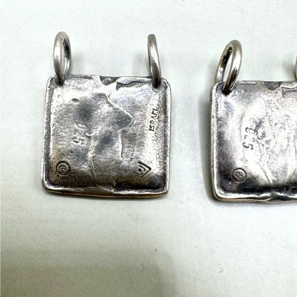 Silpada Sterling Silver Oxidized Square Boy Slide Charm Set Of 3 Pendant S1745 - Picture 4 of 4